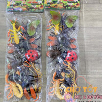 Bộ Đồ Chơi Túi 10 Côn Trùng Bằng Nhựa Dẻo Loại Lớn (HT)