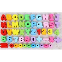 Bộ đồ chơi xâu hạt 106 chi tiết bằng gỗ, chủ đề thế giới xung quanh và chữ số