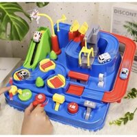 Bộ đồ chơi xe chạy trên đường ray ô tô cho bé tuổi rèn trí tuệ và phản xạ -2 chiếc xe có nam châm