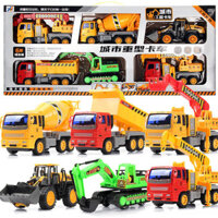 Bộ Đồ Chơi Xe Kỹ Thuật Quán Tính Cỡ Lớn Cho Trẻ Em Máy Xúc Đất Máy Xúc Cần Cẩu Mô Hình Xe Bé Trai
