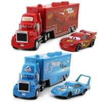 Bộ đồ chơi xe tải chở hàng Lightning McQueen Mack Uncle M95, xe đua hợp kim