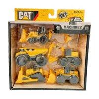 Bộ đồ chơi xe xây dựng Mini CAT Caterpillar - Máy xúc, Xe tải đổ, Máy ủi, Xe tải (5 mảnh)