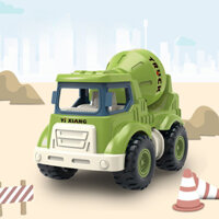 Bộ đồ chơi xe xây dựng Mini dành cho trẻ em, máy xúc đẩy và đi Xe quán tính Bé trai quán tính Kéo lại đồ chơi ô tô có thiết kế xe xây dựng