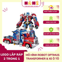 Bộ Đồ Chơi Xếp Hình 2in1-Lego Lắp Ráp Mô Hình ROBOT Optimus Transformer Và Xe Ô Tô Biến Hình