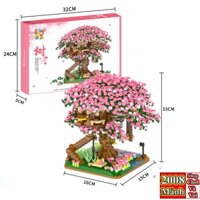 Bộ Đồ Chơi Xếp Hình Cây Hoa Mai, Đồ Chơi Lắp Ghép Cho Cây Cảnh, Lắp Ghép Cây BonSai No.609