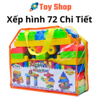 Bộ đồ chơi xếp hình cho bé mầm non 72 chi tiết hàng Việt Nam