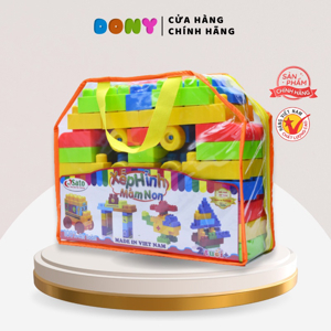 Bộ xếp hình hàng Việt Nam cho bé Mầm Non Sato 72 Chi Tiết