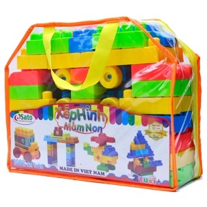 Bộ xếp hình hàng Việt Nam cho bé Mầm Non Sato 72 Chi Tiết