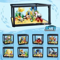 Bộ đồ chơi xếp hình lắp ghép sinh vật đại dương 8in1 có 773 chi tiết, bộ đồ chơi lắp ráp, quà tặng sinh nhật cho bé