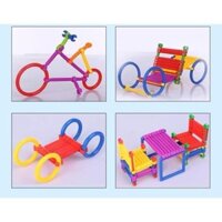 Bộ đồ chơi xếp hình lắp ráp que sáng tạo cho bé [HOT]