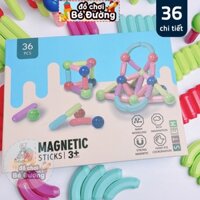 Bộ đồ chơi xếp hình nam châm MAGNETIC STICKS 36  PCS chính hãng. Đồ chơi xếp hình (Lego) thông minh dành cho bé.