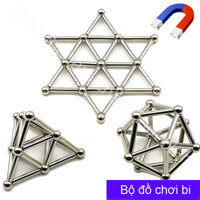 Bộ Đồ Chơi Xếp Hình Nam Châm Buckyball 36 Thanh 27 Bi, Sáng Tạo Thông Minh