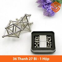 Bộ Đồ Chơi Xếp Hình Nam Châm Buckyball 36 Thanh 27 Viên