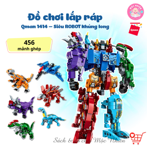 Bộ Đồ chơi xếp hình Qman 1414 - Siêu robot khủng long