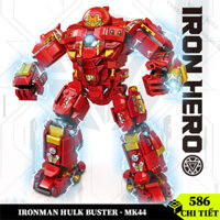 Bộ đồ chơi xếp hình Robot IronMan Hero 586 Chi Tiết, Mô hình lắp ráp Robot HulkBuster,đồ chơi cho bé kèm 2 nhân vật mini