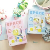 Bộ đồ chơi xếp hình Space Gấu Thỏ Phi Hành Gia phát sáng - 520pcs