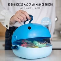 Bộ đồ chơi xúc xắc cá voi xanh 9 món cho trẻ từ 0 - 18 tháng cao cấp