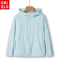Bộ đồ chống nắng có mũ trùm đầu cho trẻ em Uniqlo UPF50 +, Áo khoác thể thao chống tia cực tím ngoài trời, Dây kéo YKK