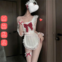 Bộ đồ Cosplay Hầu Gái Sexy Gợi Cảm, Chất Mềm Mại Phối Ren Quyến Rũ G-1108