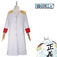 Bộ đồ cosplay ONE PIECE, Trung tướng hải quân Capp, áo choàng ông nội cosplay, đầy đủ bộ trang phục cosplay anime