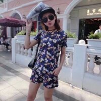 Bộ đồ cotton mặc nhà in hình