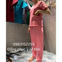 Bộ đồ crubs  y tế cổ tim,đồng phục y tá,phòng khám,tẩm mỹ viện spa chất đẹp