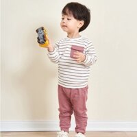 Bộ đồ dài tay La Pomme kẻ túi màu cho bé trai bé gái từ 6 tháng đến 5 tuổi mã LP13002