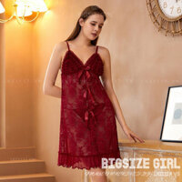 Bộ Đồ Đầm Ngủ Nữ Sexy Bigsize Váy Ngủ Sexy Gợi Cảm 2 Dây Ren Đồ Ngủ Nữ Và Quần Lót Lọt Khe Quyến Rũ