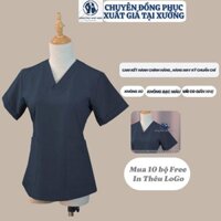Bộ Đồ Đồng Phục Spa, Thẩm Mỹ Viện , Bộ Đồ Scrubs Bác Sĩ Điều Dưỡng Vải Cotton lạnh loại 1