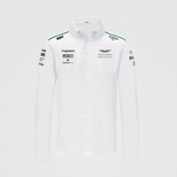 Bộ đồ đua F1 mới 2024 + Áo đua Aston Martin Cognizant F1 + Áo sơ mi Polo dài tay mùa hè dành cho nam và nữ