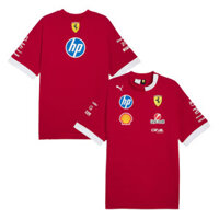 Bộ đồ đua F1 mới 2025 + Áo đấu Scuderia Ferrari Team F1 + Áo thun ngắn tay nam nữ mùa hè