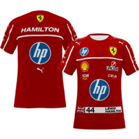 Bộ đồ đua F1 mới 2025 + Áo đấu Scuderia Ferrari Team F1 + Áo thun ngắn tay nam nữ mùa hè