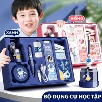 Bộ Đồ Dùng Học Tập Combo 12 Món Cho Bé Cao Cấp Kèm Bút Tẩy, Gọt Bút Chì, Máy Hút Bụi Bút Chì Sử Dụng Pin Sạc