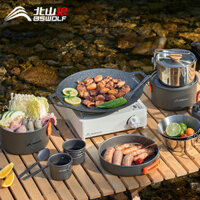 Bộ đồ dùng ngoài trời Sunny Vibe 2025: Chảo rán, chảo nướng, đĩa BBQ Hàn Quốc, tương thích với bếp gas, chất liệu đá Maifan, thiết bị BBQ di động cần thiết