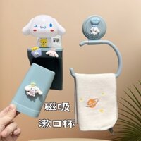 Bộ đồ dùng nhà tắm cho trẻ em, sử dụng tại nhà, không cần khoan, gắn tường, cốc nước súc miệng từ tính dễ thương, bàn chải đánh răng