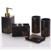 Bộ đồ dùng nhà tắm Kingsley KSL001 hoa văn khắc chìm 3d