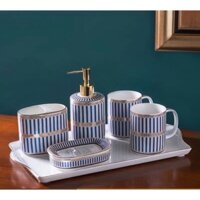Bộ đồ dùng nhà tắm sứ cao cấp (có sẵn)