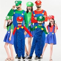 Bộ đồ gia đình Halloween Mario Truyện tranh dành cho người lớn Trẻ em Cosplay Bộ quần áo cho bữa tiệc biểu diễn