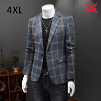 Bộ đồ giải trí áo khoác kẻ sọc nam mùa xuân và mùa thu, đơn nhỏ gọn, áo kinh doanh 4XL 100kg