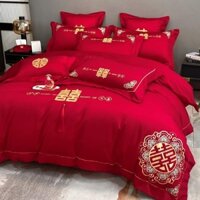 Bộ Đồ Giường Cưới Bốn Mảnh Cho Đám Cưới Rồng Và Phượng Hoàng