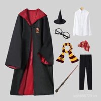 Bộ đồ Harry Potter Áo choàng ma thuật Harry Potter cospiay Halloween dành riêng cho học sinh