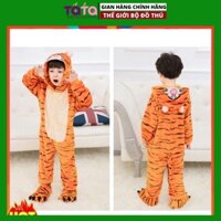 Bộ đồ hình thú HỔ VÀNG cho bé ,bộ đồ liền thân nhiều màu cho bé Trai bé Gái loại CAO CẤP TA14
