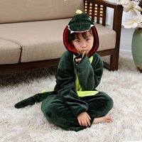 Bộ Đồ hình thú Khủng Long xanh Pijama dành Cho Người Lớn và Trẻ Em Hoạt Hình Cosplay