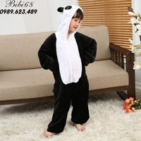 Bộ Đồ hình thú liền thân lông mịn Pijama dành Cho Người Lớn và Trẻ Em Hoạt Hình Cosplay - 100