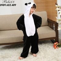 Bộ Đồ hình thú liền thân lông mịn Pijama dành Cho Người Lớn và Trẻ Em Hoạt Hình Cosplay - S