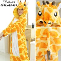 Bộ Đồ hình thú liền thân lông mịn Pijama dành Cho Người Lớn và Trẻ Em Hoạt Hình Cosplay - 100