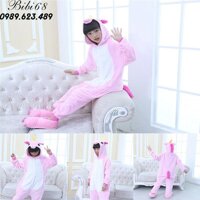 Bộ Đồ hình thú liền thân lông mịn Pijama dành Cho Người Lớn và Trẻ Em Hoạt Hình Cosplay - 100