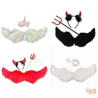 Bộ Đồ Hóa Trang halloween Có Cánh Và Lông Vũ Cho Bé
