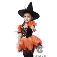 Bộ Đồ Hóa Trang Phù Thủy Độc Đáo Cho Bé Gái Dịp Halloween