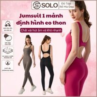 Bộ đồ Jumsuit tập gym yoga pilates thể thao nữ bodysuit có mút chất poly cao cấp Solo Sportswear 811